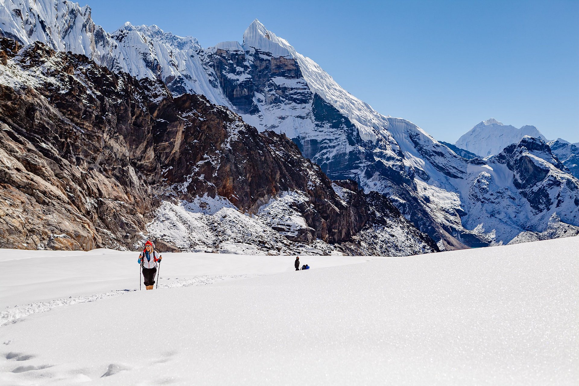 Przełęcz Cho La, trekking w Himalajach, Nepal